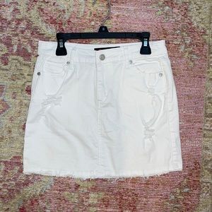 White Jean Skirt